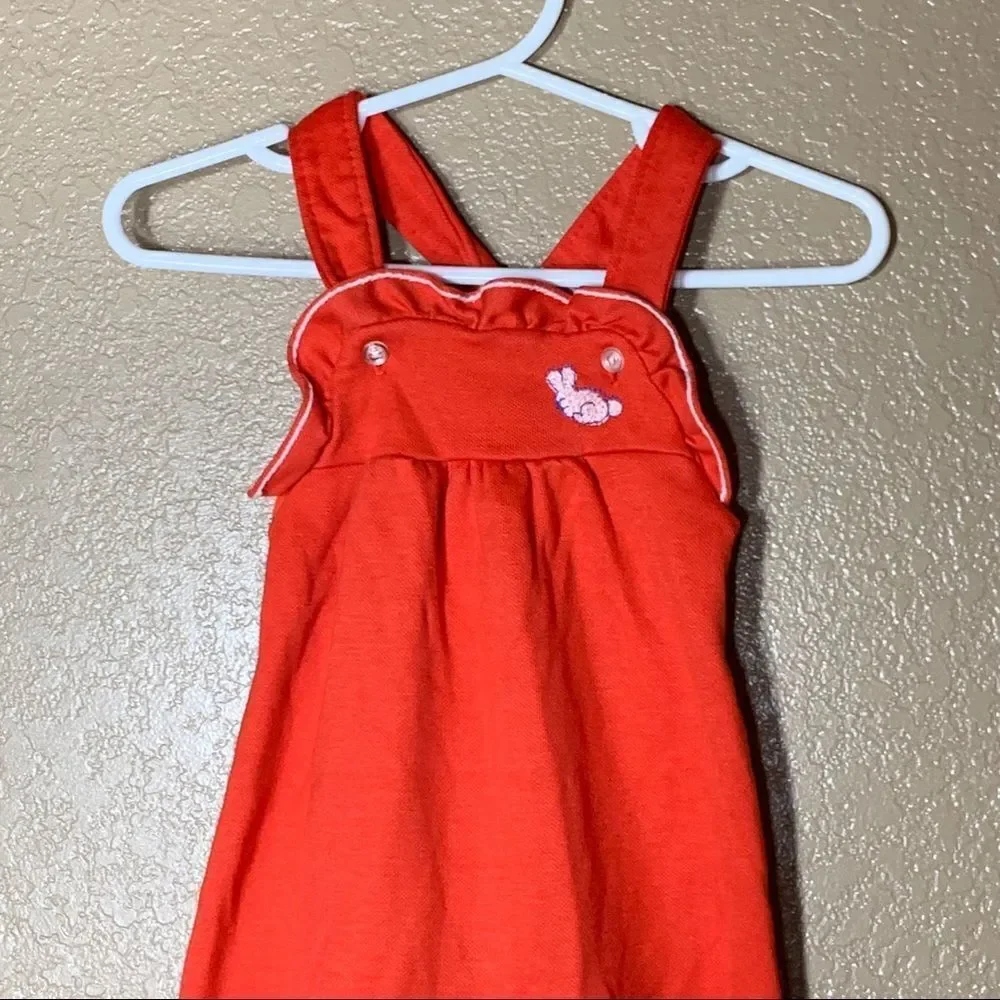 Vintage Carters baby girl red jumpsuit‎